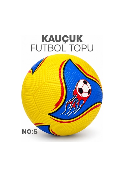 Telvesse Kauçuk Futbol Topu Yekpare Üretim Soft Karışık Renk 400 Gram No:5 Çok Renkli
