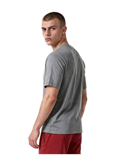 Talek Erkek Gri Günlük Stil T-shirt 26ke0007-grı