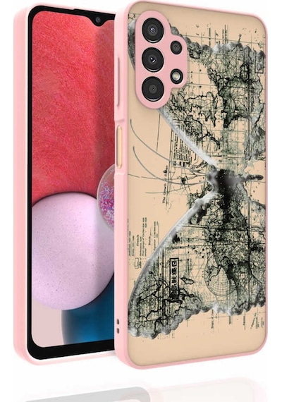Samsung Uyumlu Galaxy A13 4G Kılıf Desenli Parlak Nora Kapak