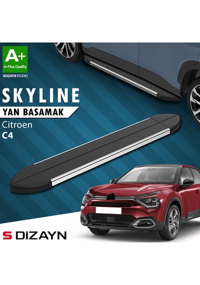 S-dizayn Citroen C4 3 Skyline Krom Yan Basamak 183 Cm 2021 Üzeri A+ Kalite