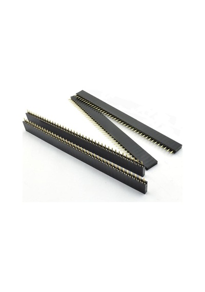 4 Adet 1x40 Pin Dişi Header Tek Sıra 2.54mm 180 Derece Kesilebilir