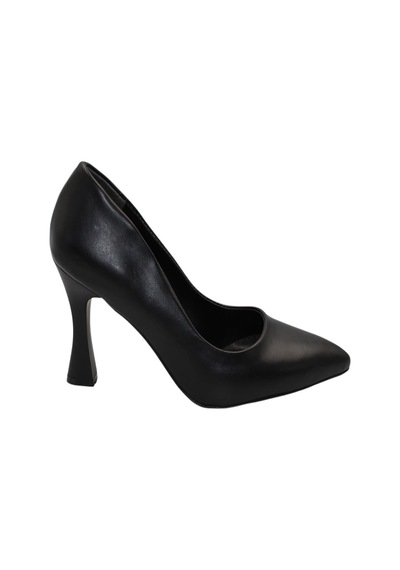 Bluefeet Siyah Cilt Topuklu 8 Cm Kadın Stiletto Ayakkabı Siyah