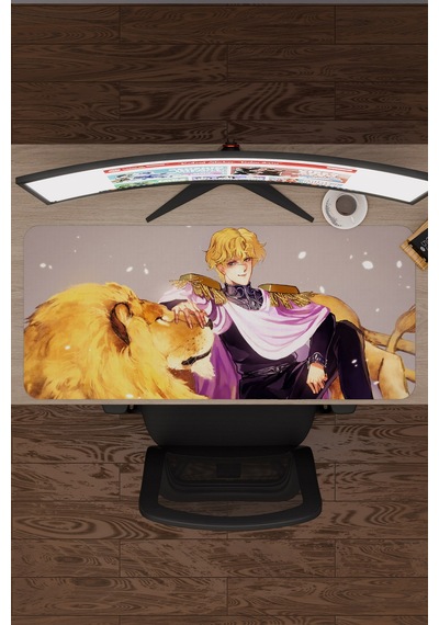 Ginga Eiyuu Densetsu Anime V5 - 90x40 Xxl Gaming Kauçuk Kaymaz Taban Mouse Pad Fare Altlığı
