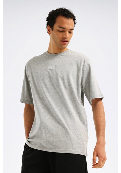 Reebok Sılıcone Badge T-shırt Gri Erkek Kısa Kol T-shirt 000000000102345103