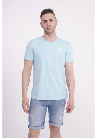 The Socks Company 23scts233u Pati Nakışlı Yaka Açık Mavi Tshirt 001