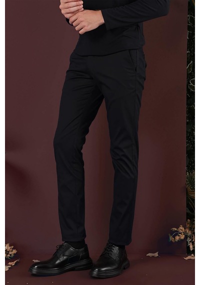 Efor P 1125 Slim Fit Siyah Spor Pantolon Siyah
