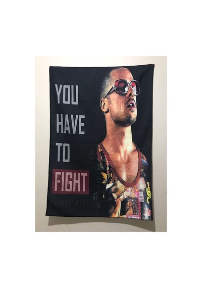Fight Clup- You Have Fight Desenli Tasarım Duvar Halısı