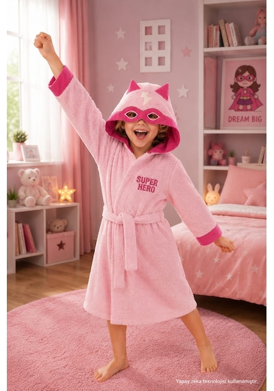 Ely Parker Kız Çocuk Bornozu, Pamuklu, Kapüşonlu, Süperkahraman Hero, Bebek 0 14 Yaş Elyprkr00978 Açık Pembe Ely Parker Kız Çocuk Bornozu, Pamuklu, Kapüşonlu, Süperkahraman Hero, Bebek 0 14 Yaş Elyprkr00978 Açık Pembe