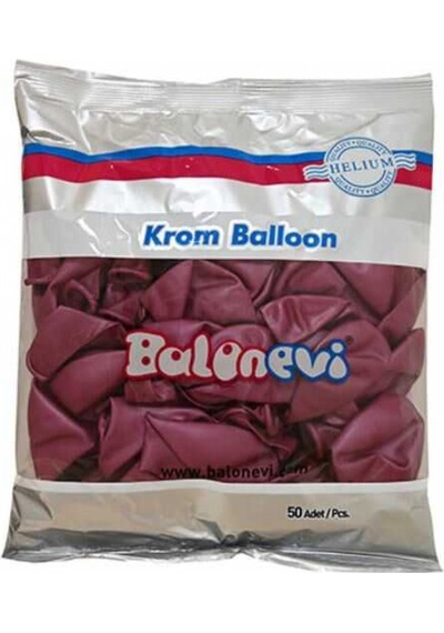 Balon Krom Parlak 12 İnc Fuşya Pk:50 Çok Renkli