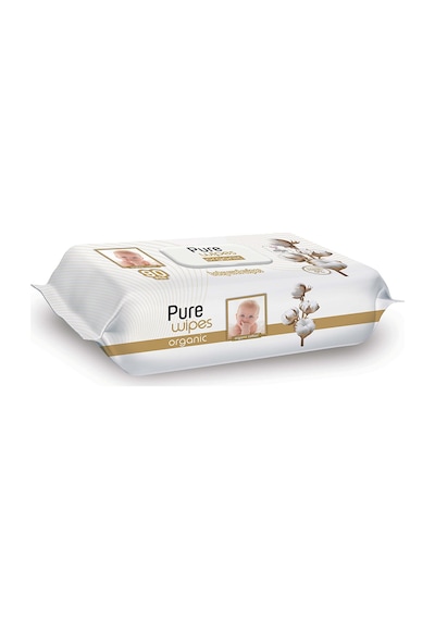 Pure Wipes Organik Pamuklu Bebek Islak Mendil 90 Adet