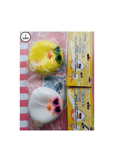 Civciv Sukuşi Skuşi Squishy Sevimli Hayvan Ördek Esnek 1 Adet Stres Oyuncakları Uzayan Gözlüklü Squıshy Sarı Beyaz 8.5cm