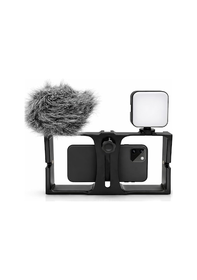 Tr 4in1 Tam Set, Cep Telefonu İçin Tutucu Kafes, Canlı Yayın Vlog, Kick, Youtubes Için Mini Taşınabilir Panel, Kı