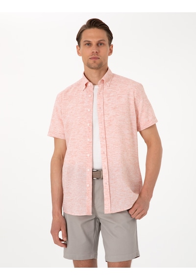 Pierre Cardin Erkek Mercan Gömlek Kısa Kollu 50307067-vr186 Mercan