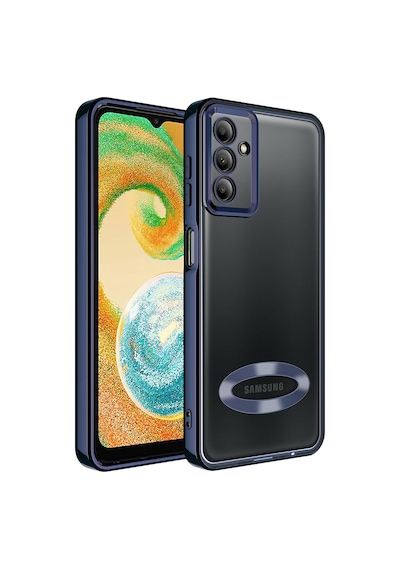 Samsung Galaxy Uyumlu A14 Kılıf Kamera Korumalı Logo Gösteren Zore Omega Kapak