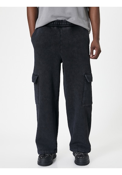 Koton Pantolon Görünümlü Eşofman Altı Oversize Yıkamalı Kargo Cepli Beli Lastikli Siyah 4sam40065mk Siyah Koton Pantolon Görünümlü Eşofman Altı Oversize Yıkamalı Kargo Cepli Beli Lastikli Siyah 4sam40065mk Siyah