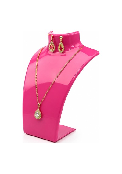 Kolye Standı Akrilik Koyu Pembe 14x21 Cm.