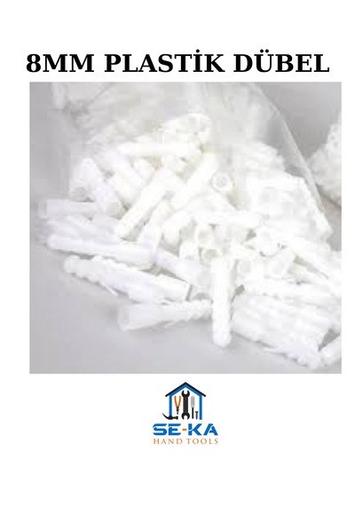8mm Plastik Dübel 100 Adet
