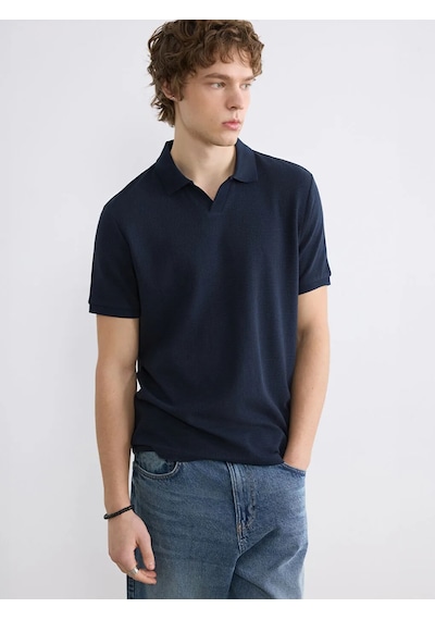 Lc Waikiki Lacivert Polo Yaka Erkek Penye Tişört