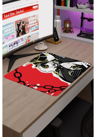 Persona 5 Kaymaz Dikişli Kauçuk Oyuncu Mousepad V5 - 48x40 Xl Gaming Mouse Pad Fare Altlığı