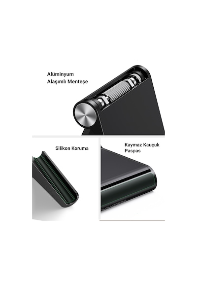Ugreen Çok Amaçlı Masaüstü Telefon Standı, Siyah, 50747
