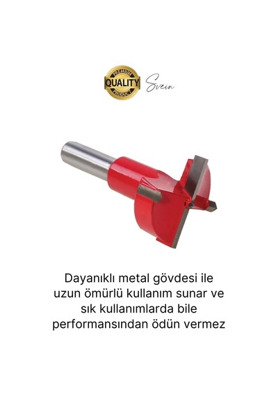 Premium 35 Mm Menteşe Yeri Açma Delme Freze Bıçağı Ahşap Matkap Ucu Mutfak Dolabı Kapak Marangoz