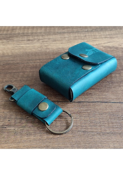 Sumerian Leather Craft Klasik Deri Sigara Kılıfı Yeşil