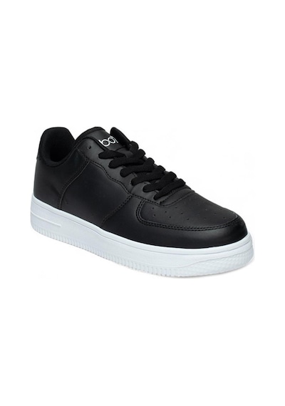 Best Of 042-25 Deri Air Anatomik Erkek Sneaker Siyah Beyaz Siyah