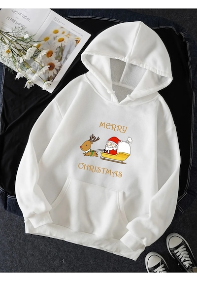 Geyik Noel Baba Yeni Yıl Sweatshirt 001
