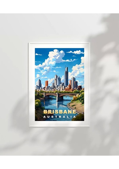 Çerçevesiz Poster Nehir Ve Gökdelenlerin Şehri