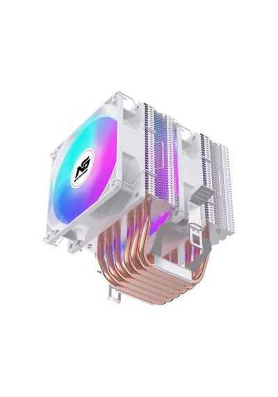 Ng Twin Frost 600w Rainbow Dual Fan Dual Radyatör 6 Bakır Borulu Cpu Soğutucu Beyaz