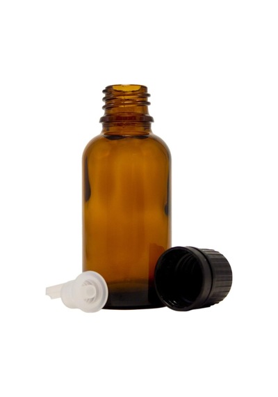 30 Ml 1 Oz Amber Cam Şişe Euro Damlalıklı 12 Paket