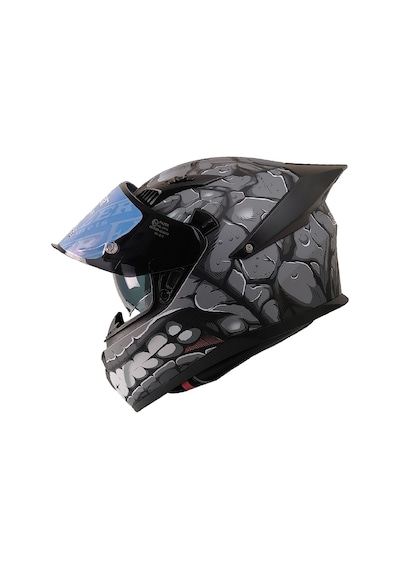 Motosiklet Kask Ece 22.r06 Double Vizörlü Full Face Spoiler Motor Kaskı Fantastic Çok Renkli