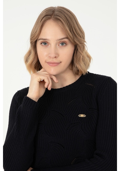 U.S. Polo Assn. Kadın Lacivert Bisiklet Yaka Kazak 50293054-VR033