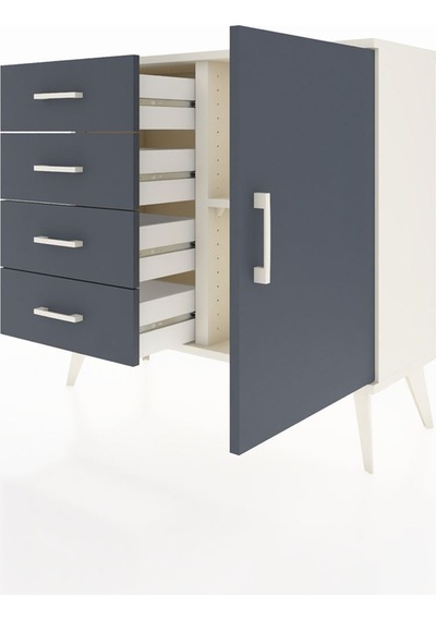 Arges Şifonyer Tek Raflı 4 Çekmeceli Tek Kapaklı 88x30x80 Aytaşı-antrasit Antrasit Arges Şifonyer Tek Raflı 4 Çekmeceli Tek Kapaklı 88x30x80 Aytaşı-antrasit Antrasit