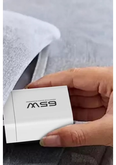 Konfulon C99q 65w Pd Destekli Type-c Ve Usb Çift Çıkışlı Hızlı Şarj Adaptörü - Beyaz Standart