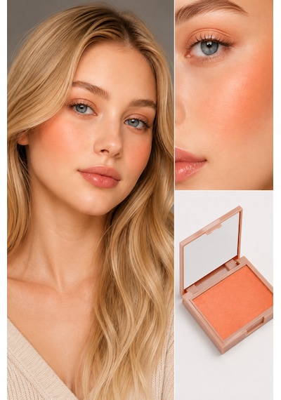Talc Free Toz Allik Golden Brick 04 Işıltılı Vegan E Vitamini / My Joy Powder Blush Turuncu