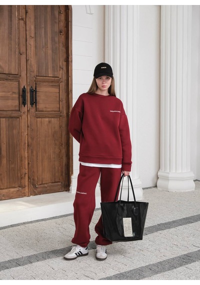 Fonna Fashion Esf-2304 Bayan Eşofman Takım Bordo