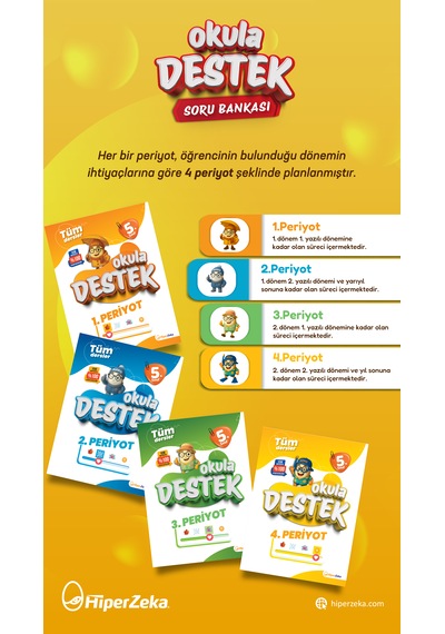 2027 5. Sınıf Tüm Dersler Okula Destek Soru Bankası 4 Kitap Modüler Set