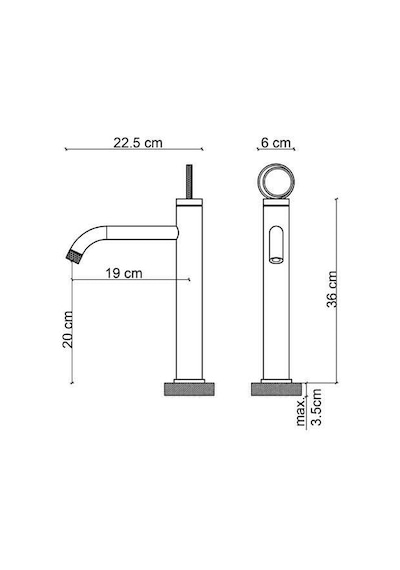 Fontana FK-4021 Yüksek Lavabo Bataryası Krom