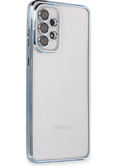 Gld-spt- Newface Samsung Uyumlu Galaxy A53 5g Kılıf Razer Lensli Silikon - Açık Mavi