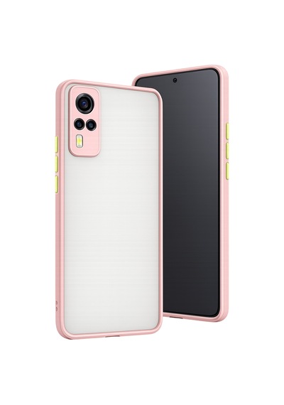 Newface - 400 - Vivo Y53s Kılıf Montreal Silikon Kapak - Csmo-tex - - Pembe