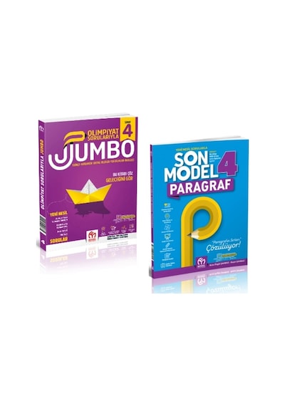Model Eğitim Yayınları 4. Sınıf Olimpiyat Sorularıyla Jumbo + Son Model Paragraf Soru Bankası 2 Kitap