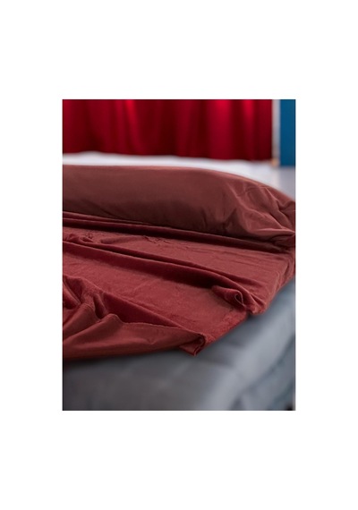 Toscana Tavşan, Ithal Bordo Peluş Kumaş 100x150cm Ev Tekstili, Tekstil Bordo Bordo