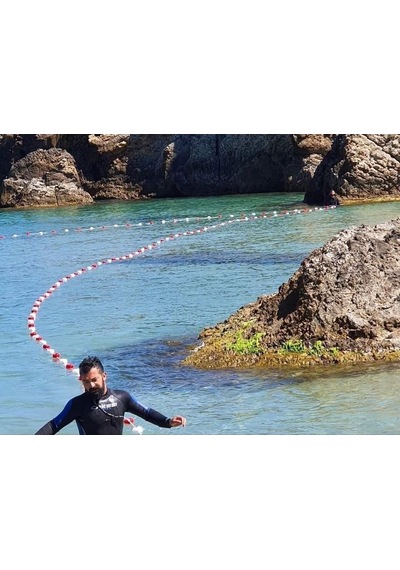 Sahil Deniz Emniyet Kulvar Şamandırası Halatlı Duba 100 Metre Çok Renkli