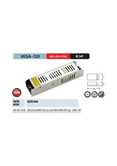 Horoz Vega-120 10A 120W Led Trafosu