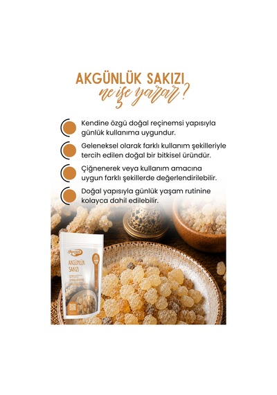 Akgünlük Sakızı - 100g - Boswellia Serrata Ağacından %100 Doğal Taze