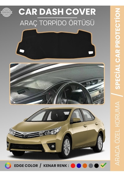 Toyota Corolla E170 2013-2019 Torpido Örtüsü Ön Göğüs Koruma Araca Özel Çatlamayı Önler Kaymaz - 157 Stiloto