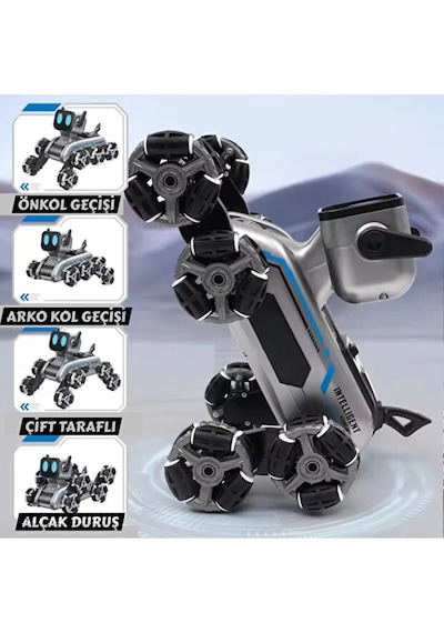 Jın-2950 Robot Köpek Bilekten Kont 2 4g 8 Teker Müzikli Ve Led Işıklı