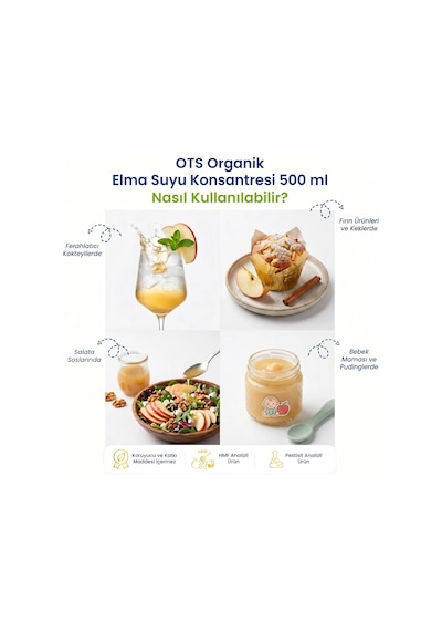 Ots Organik Elma Suyu Konsantresi 500  ML
