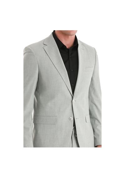 Hatemoğlu Gri Slim Fit Desenli Mono Yaka Klasik Takım Elbise 33202024c005 328 Gri
